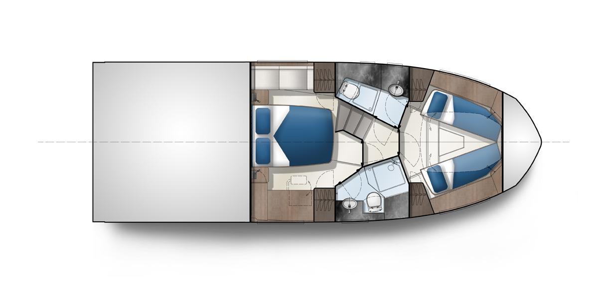 Galeon 410 HTC plan de pont 2