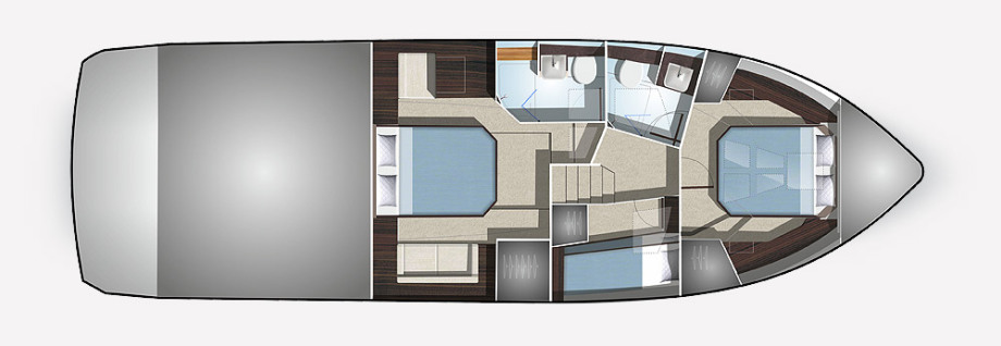 Galeon 460 FLY plan de pont deck 2