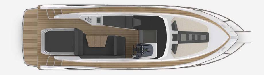 Galeon 305 HTS Plan de pont deck 1