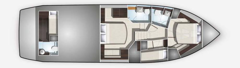 Galeon 510 SKYDECK plan de pont deck 2