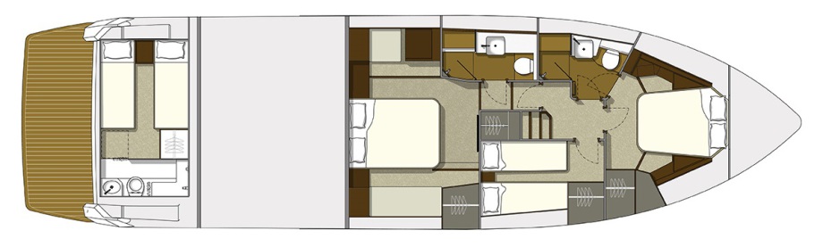 Galeon 560 SKYDECK plan de pont deck 2