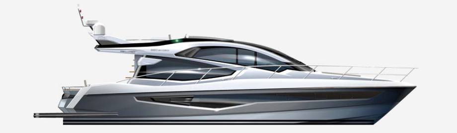 Galeon 560 SKYDECK side view