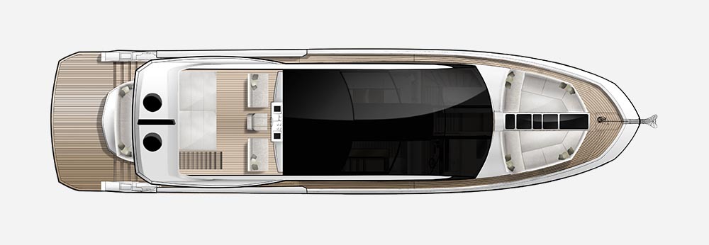 Galeon 650 SKYDECK plan de pont sky