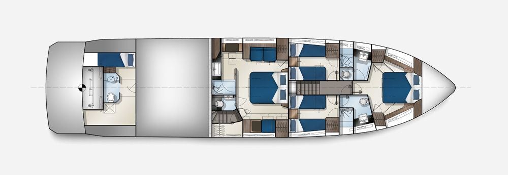 Galeon 680 FLY plan de pont deck 2