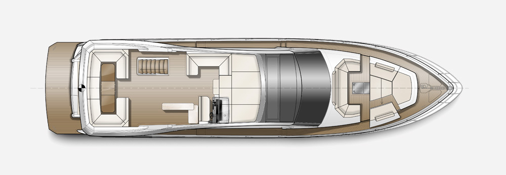 Galeon 680 FLY plan de pont fly