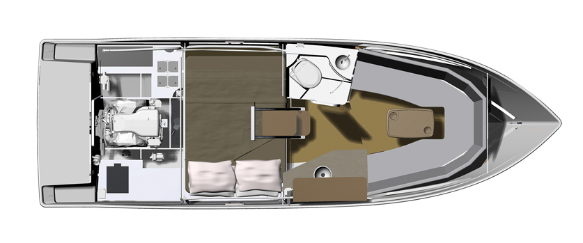 Regal 26 Express Deck plan 2