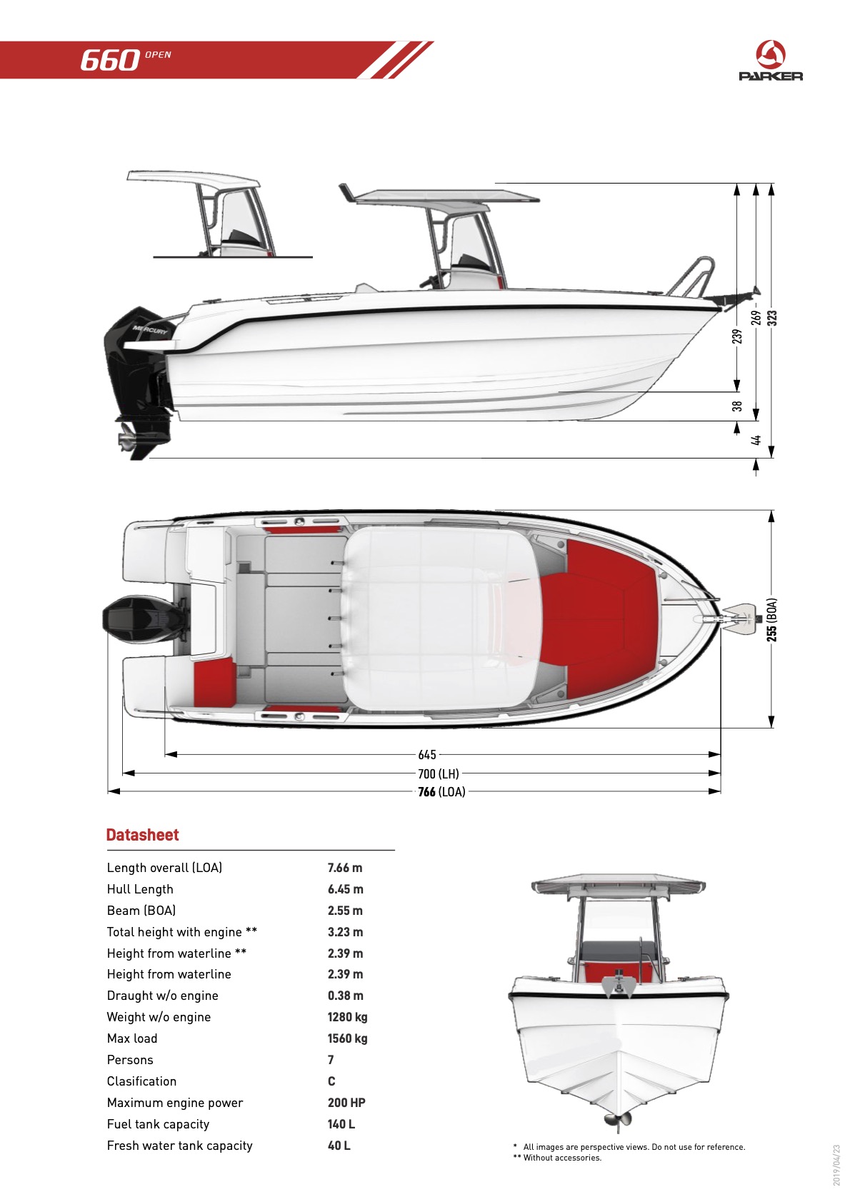 Parker 660 Open plan de pont