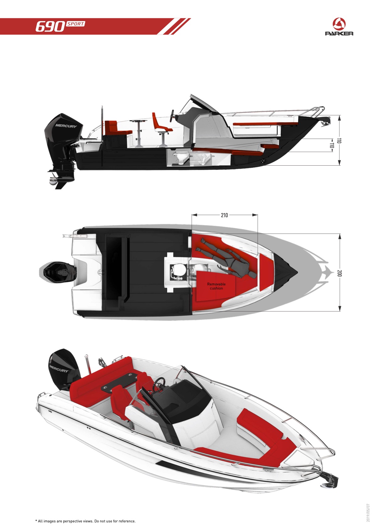 Parker 690 Sport plan de pont 2