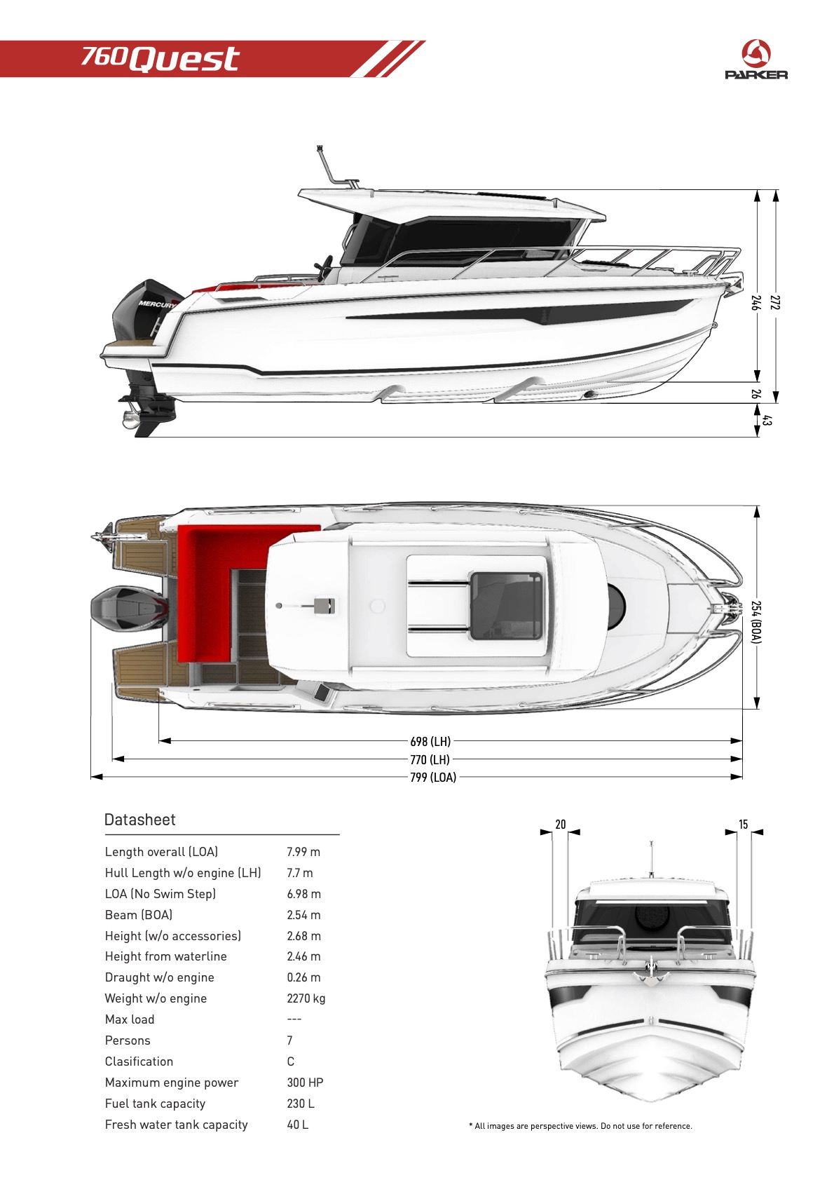 Parker 760 Quest plan de pont exterieur