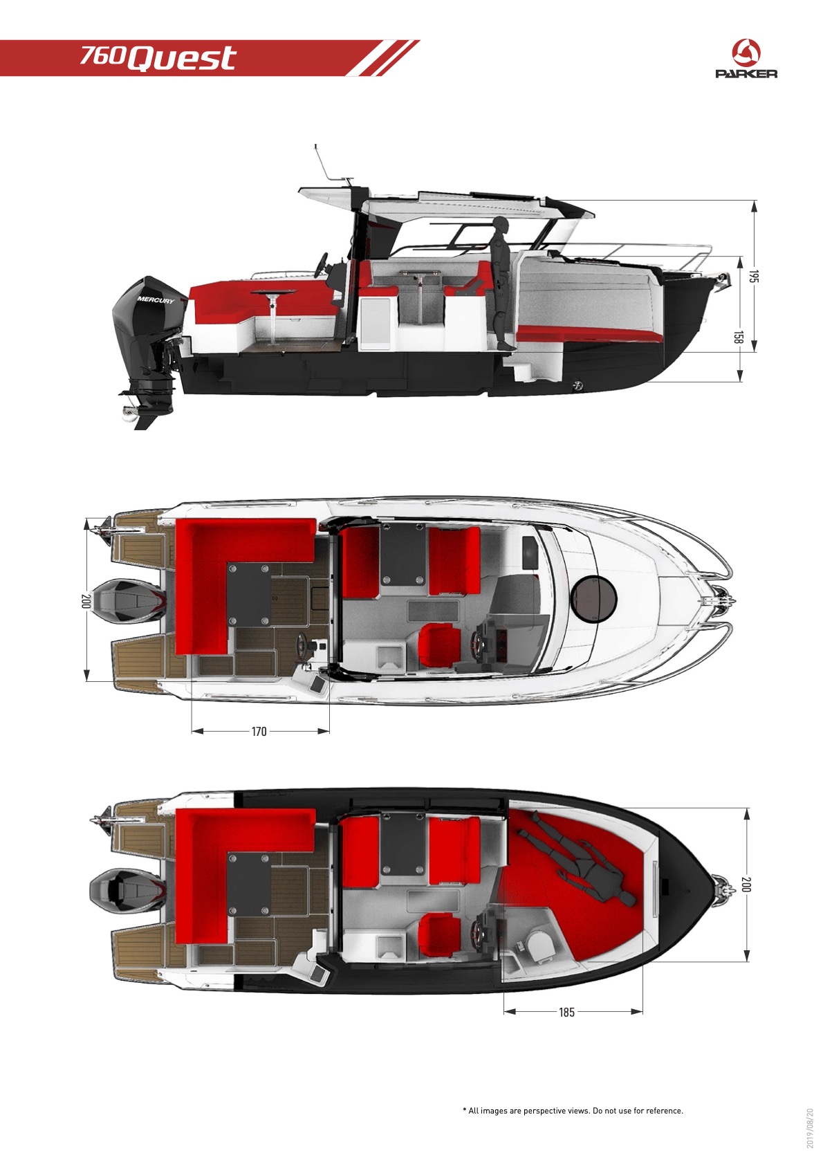 Parker 760 Quest plan de pont interieur