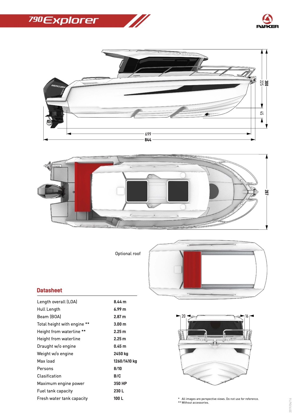 Parker 790 Explorer plant de pont extérieur