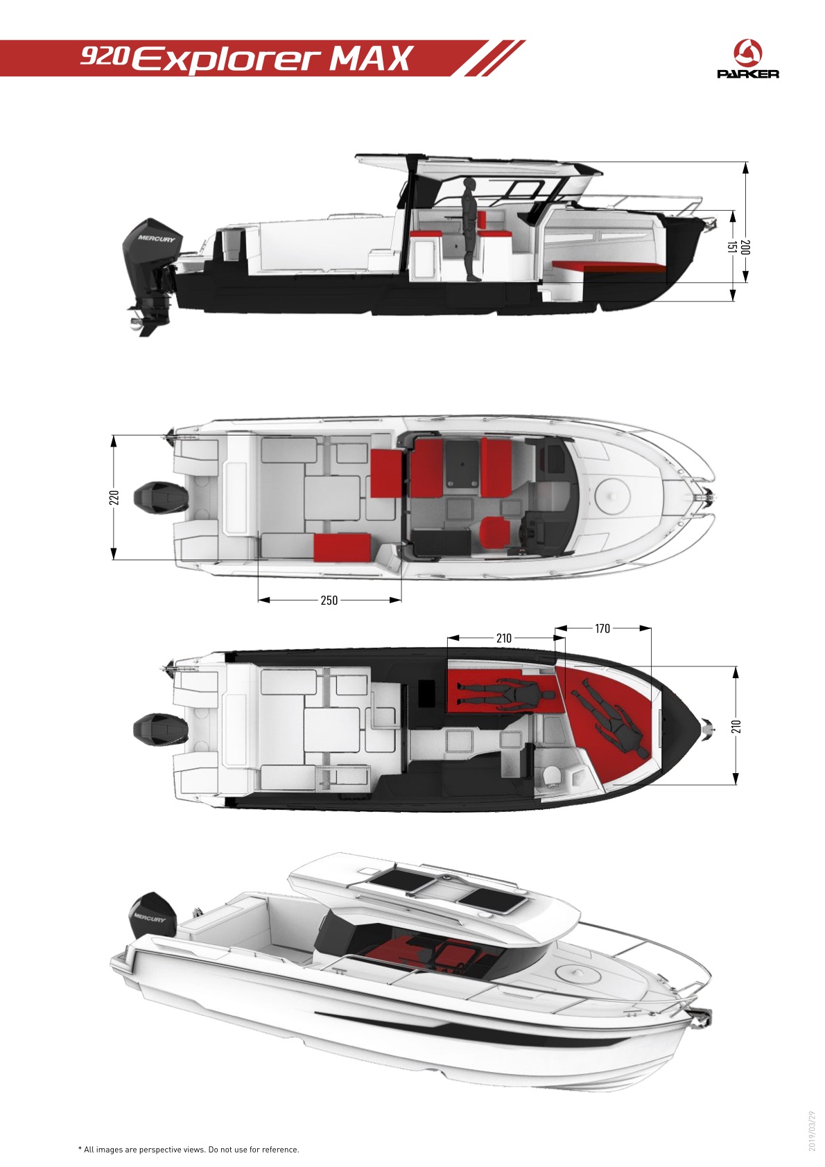 Parker 920 Explorer Max plan de pont interieur